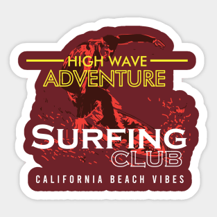 High Wave Adventure Surfing Club Sticker